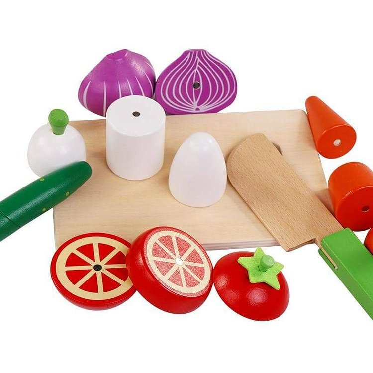 Magnetic Wooden Fruit & Vegetable Set-Mayoulove