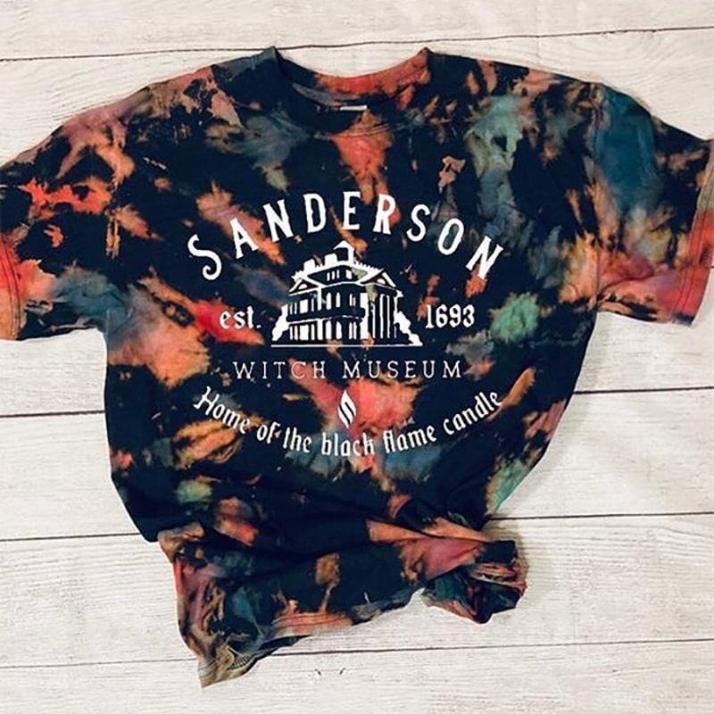 Sanderson Printed Loose Round Neck Women's Short-sleeved T-shirt