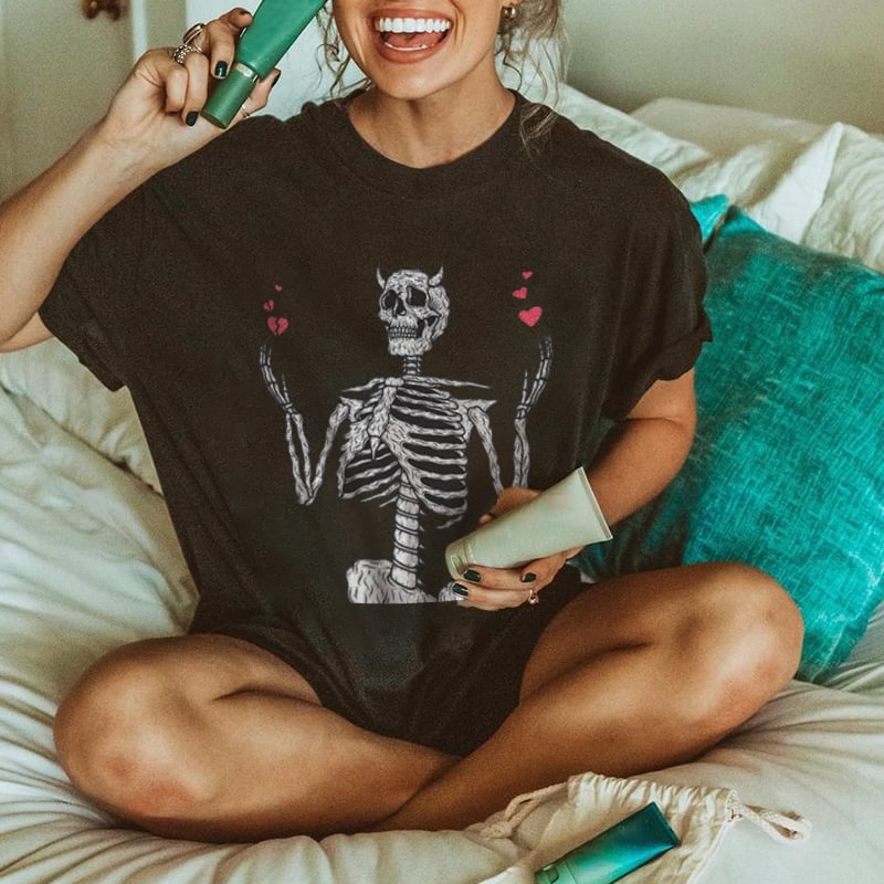 Minnieskull Skeleton's love basic T-shirt - Minnieskull