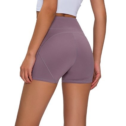 Women's Seamless Volleyball Shorts with Pocket Stretch Yoga Shorts-Icossi