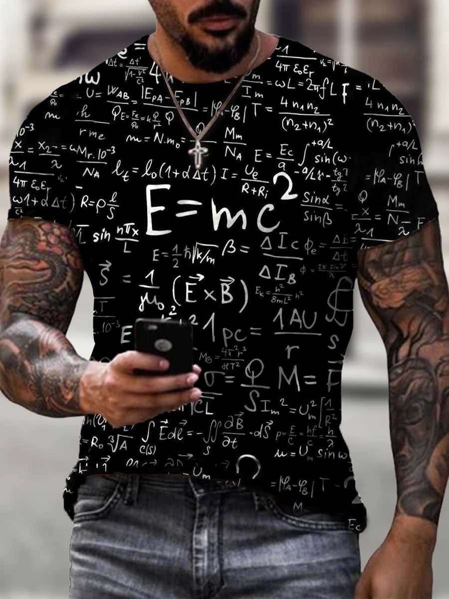 Mathematical formula printed T-shirt / [viawink] /