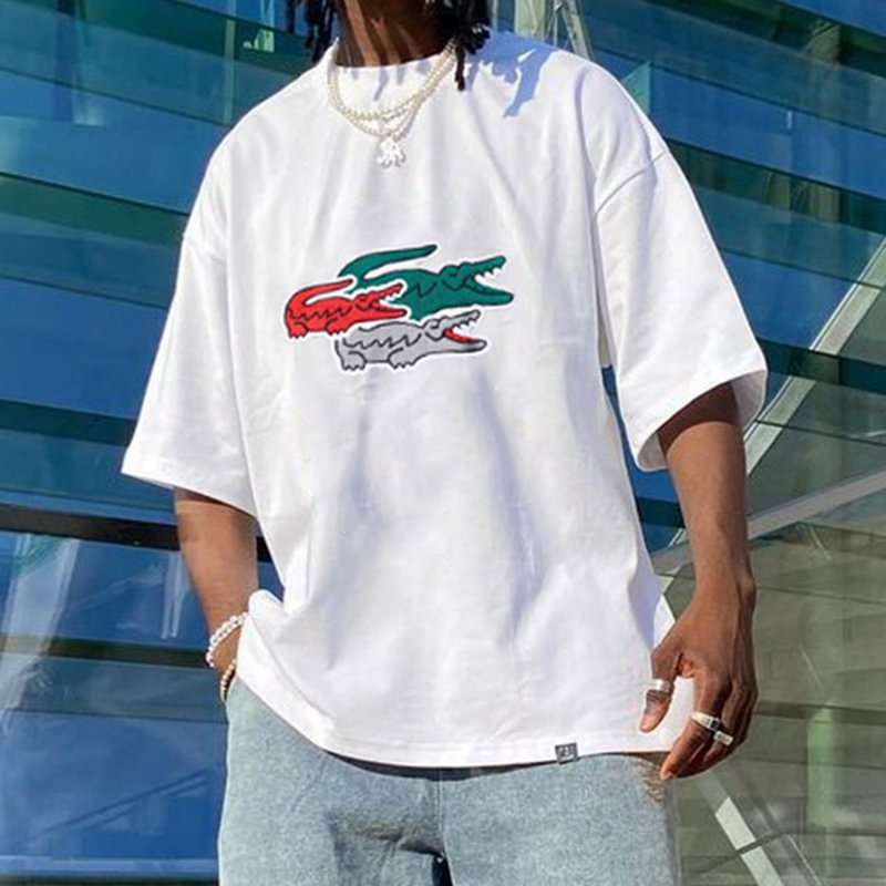Men's Crocodile Print Short Sleeve T-Shirt / Techwear Club / Techwear