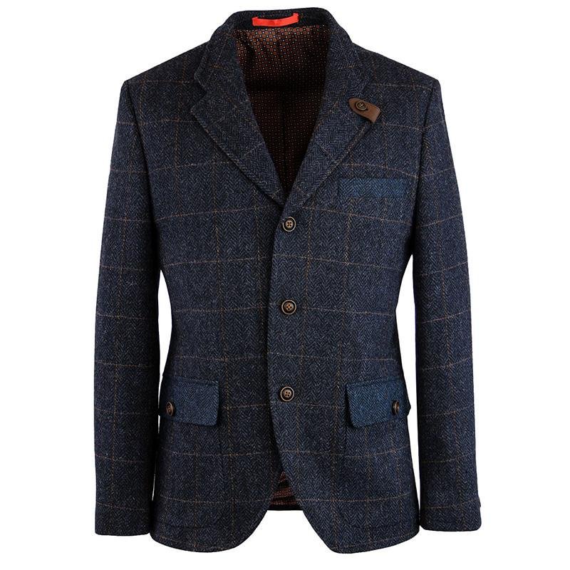Fashion new casual plaid suit jacket jacket men / [viawink] /