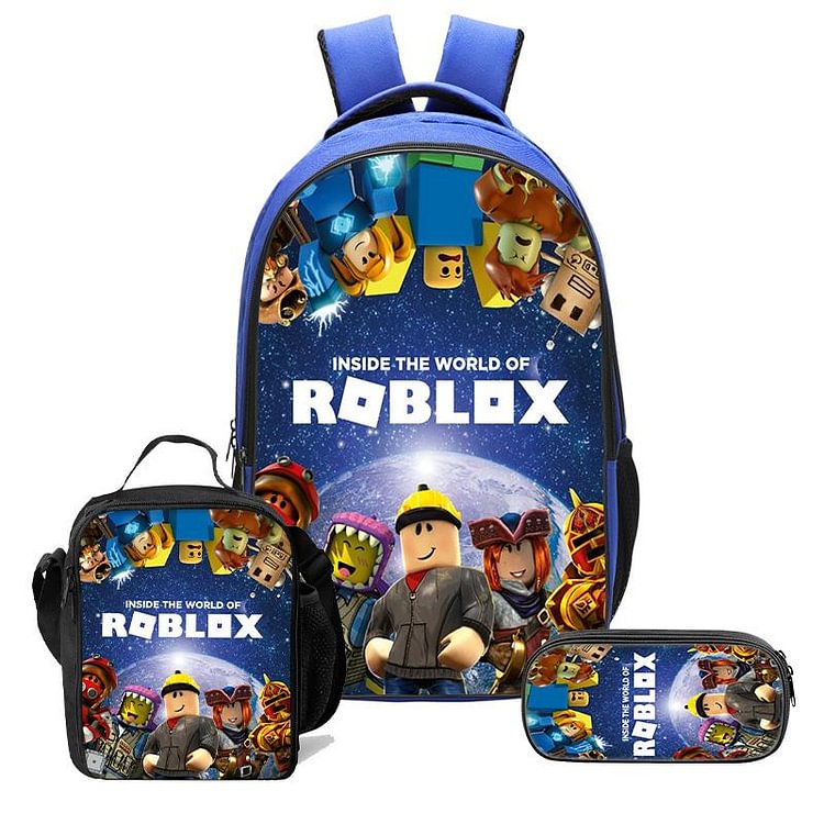 Mayoulove Boys Roblox Backpack Lunch Bag School Bag Pencil Case-Mayoulove