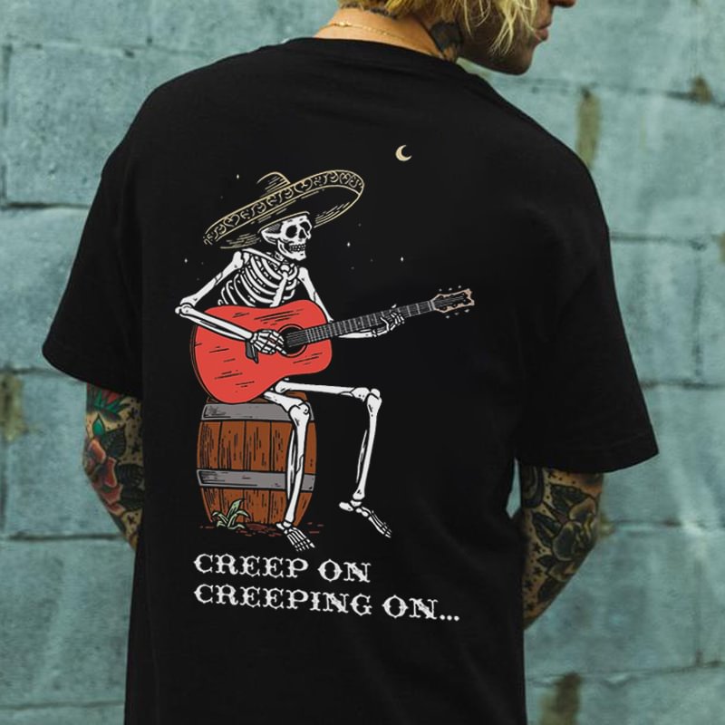 Cloeinc    Creep On Printed Casual Men's T-shirt - Cloeinc