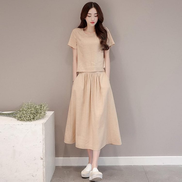 Linen dress-Mayoulove
