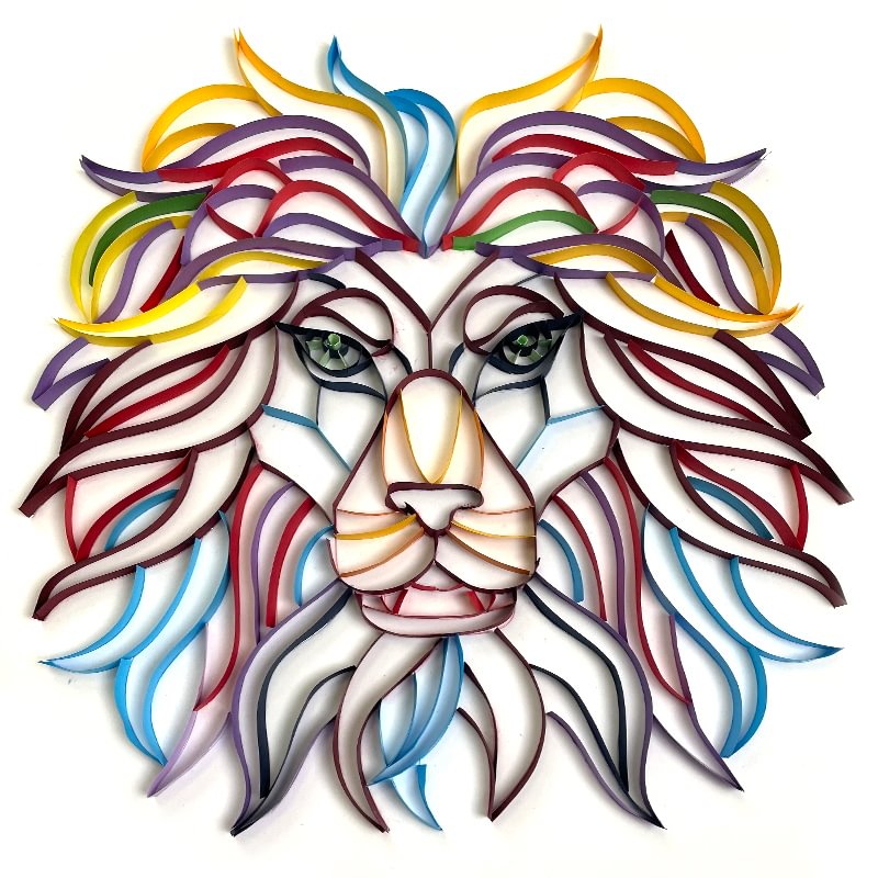 JEFFQUILLING™-JEFFQUILLING™ Paper Filigree Painting Kit -Lion's Head