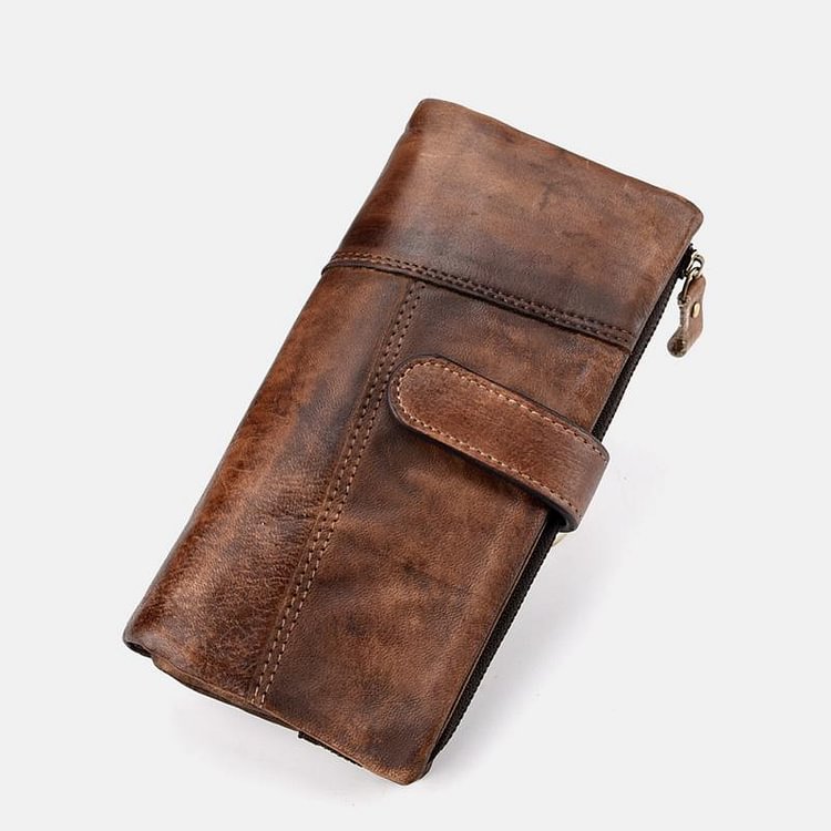 Women's RFID Genuine Leather Long Wallet Purse