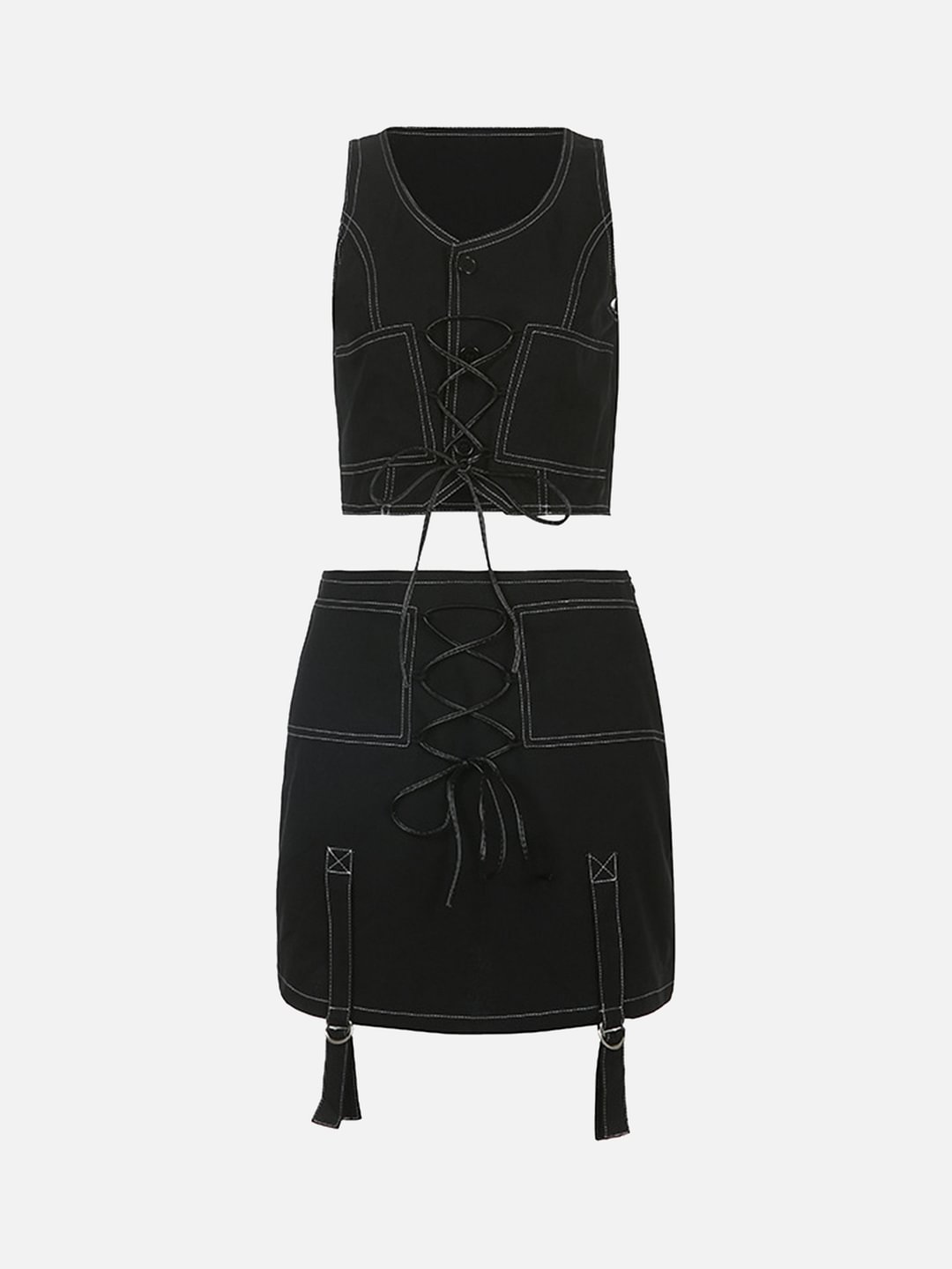 Cargo Vest Skirt Set / Techwear Club / Techwear