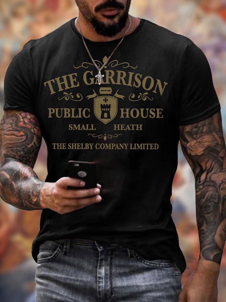 Mens Retro Shelby Company Peaky Blinders Printed T-shirt / [viawink] /