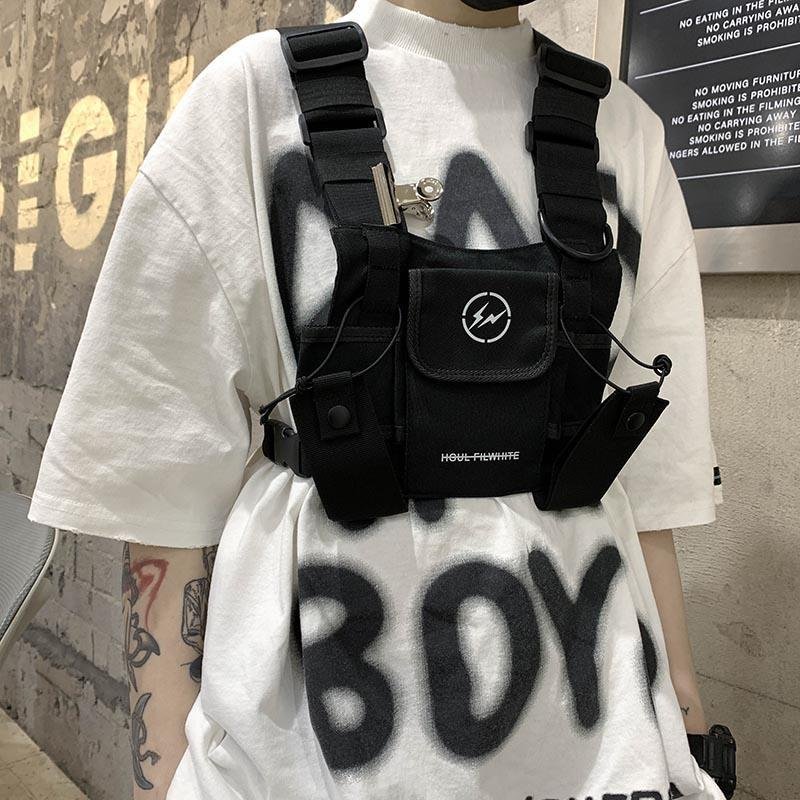 Tactical chest bag tactical function chest bag vest bag / Techwear Club / Techwear