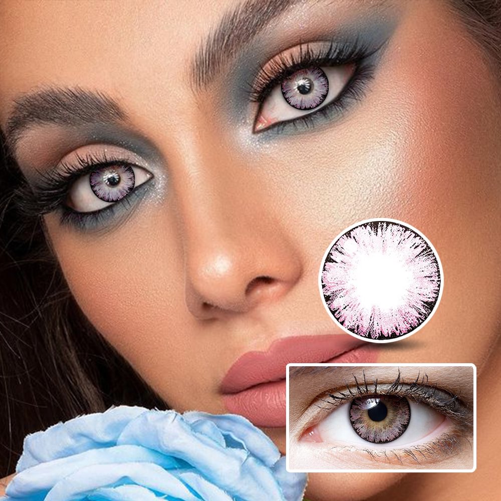 NEBULALENS Ice Pollen Yearly Prescription Colored Contact Lenses NEBULALENS