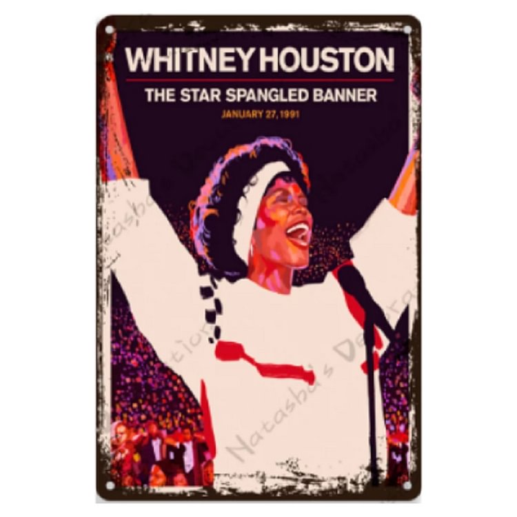Music Whitney Houston - Vintage Tin Signs