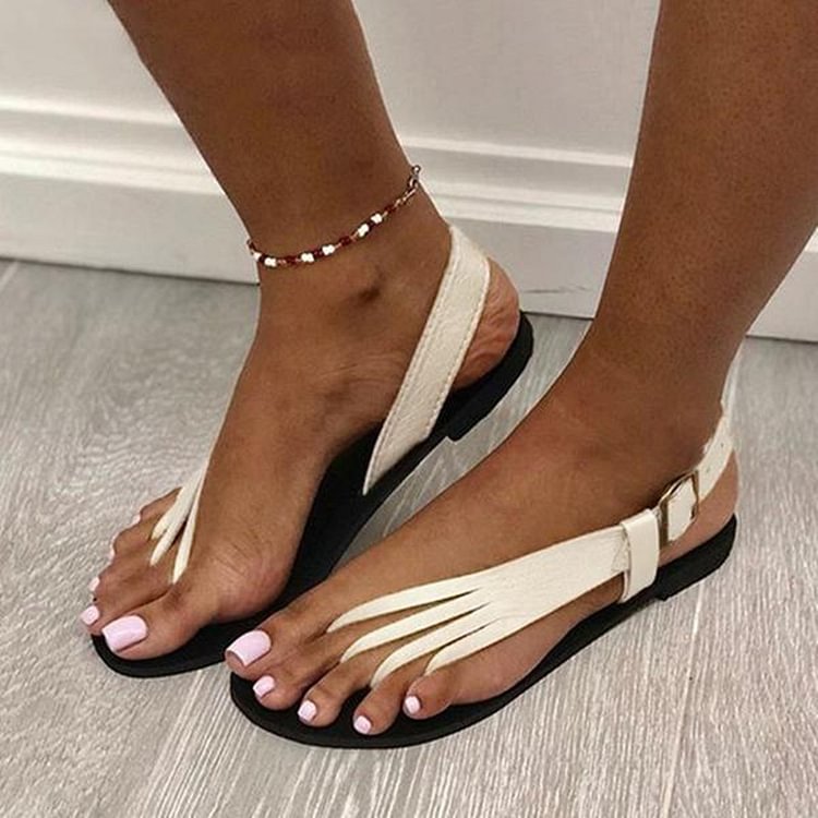 Women's Summer Sandals European And American Style Flip Flops Flat Side Large Size Fashion Sandals