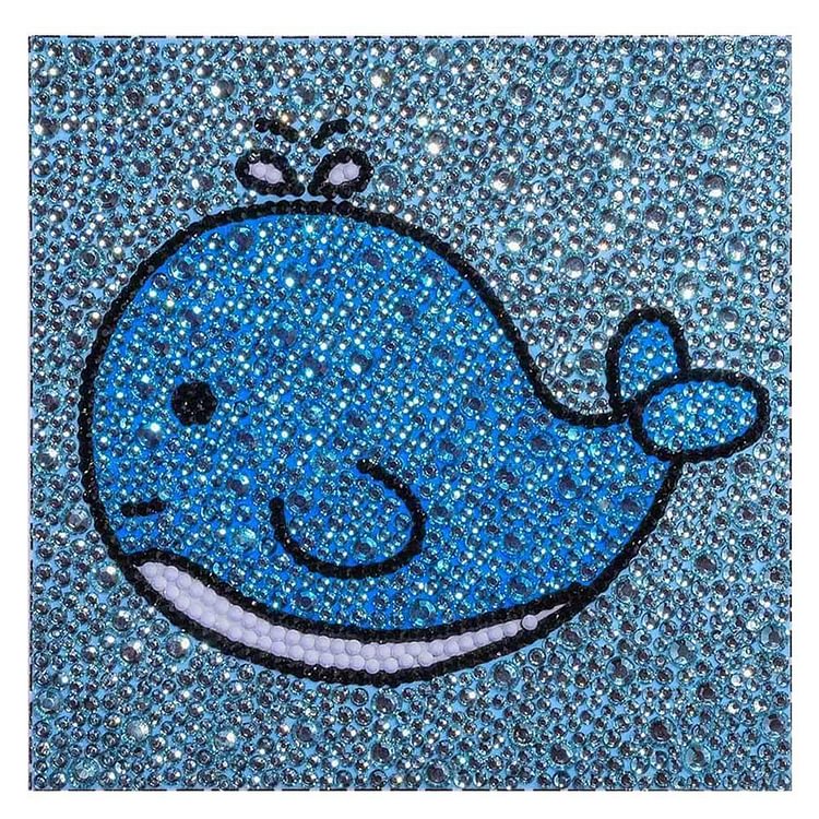 Dolphin - Small Size DIY Special Shaped Diamond Painting - 15x15cm(Canvas)