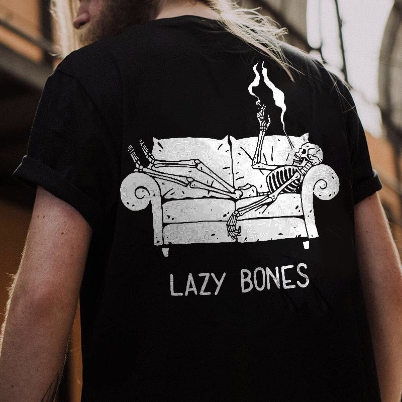 UPRANDY Lazy Bones Printed Casual Men's T-shirt -  UPRANDY