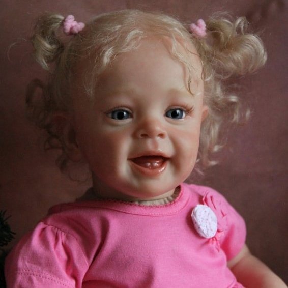  20" Reborn Girl with Teeth,Handmade Silicone Vinyl Reborn Baby Doll Set,Best Gifts of 2022 - Reborndollsshop.com-