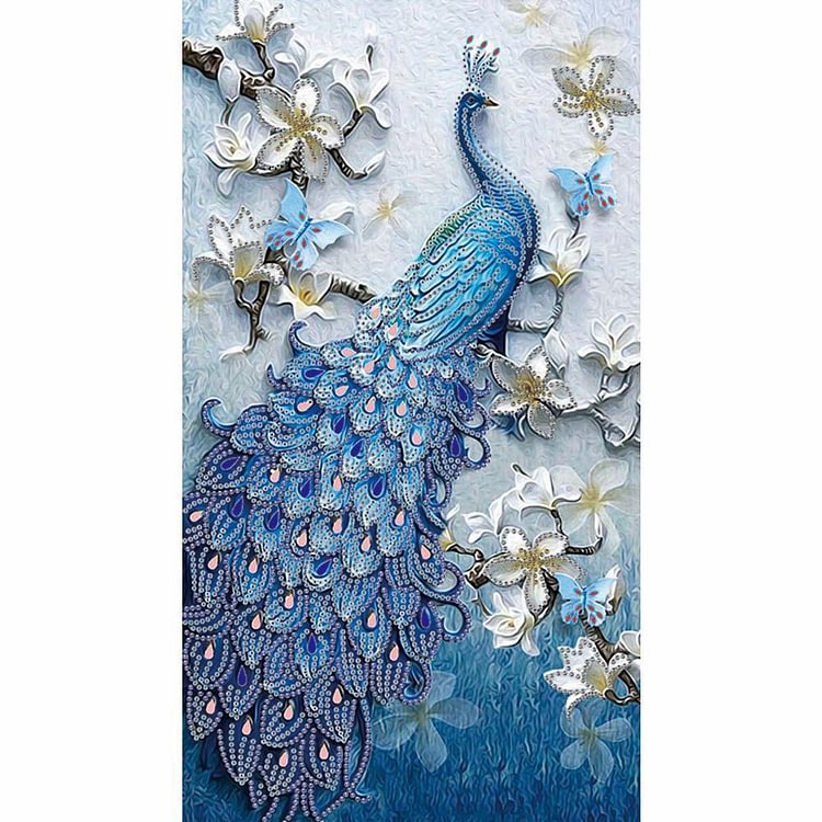 Peacock - Special Shaped Drill Diamond Painting - 30x50cm(Canvas)