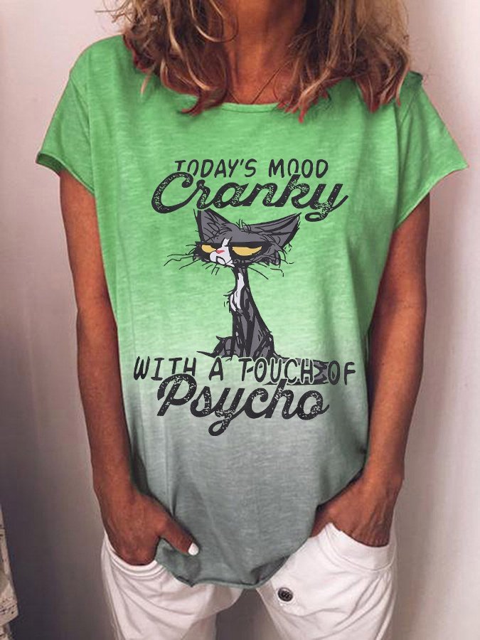 Women's TODAY'S MOOD CRANKY Casual T-Shirt