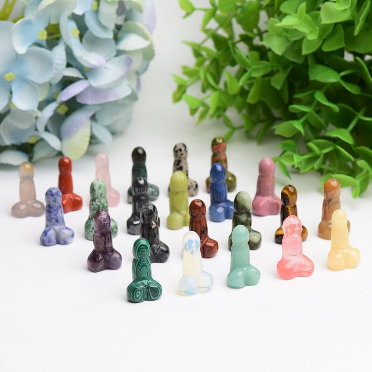 1.1" Mixed Crystal Mini Penis Crystal Carving Model Bulk Crystal wholesale suppliers