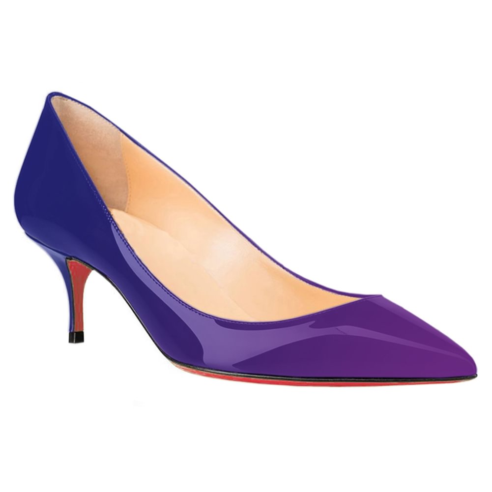 purple kitten heels