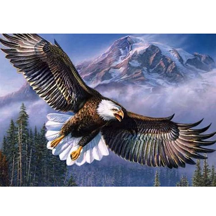 Eagle Flying - Special Shaped Diamond Painting - 40*30CM