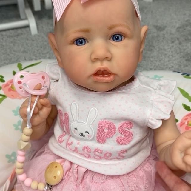 20'' Truly Baby Girl Soft Weighted Reborn Toddler Doll and Lovely Little Baby Named Xenia with "Heartbeat" and Sound