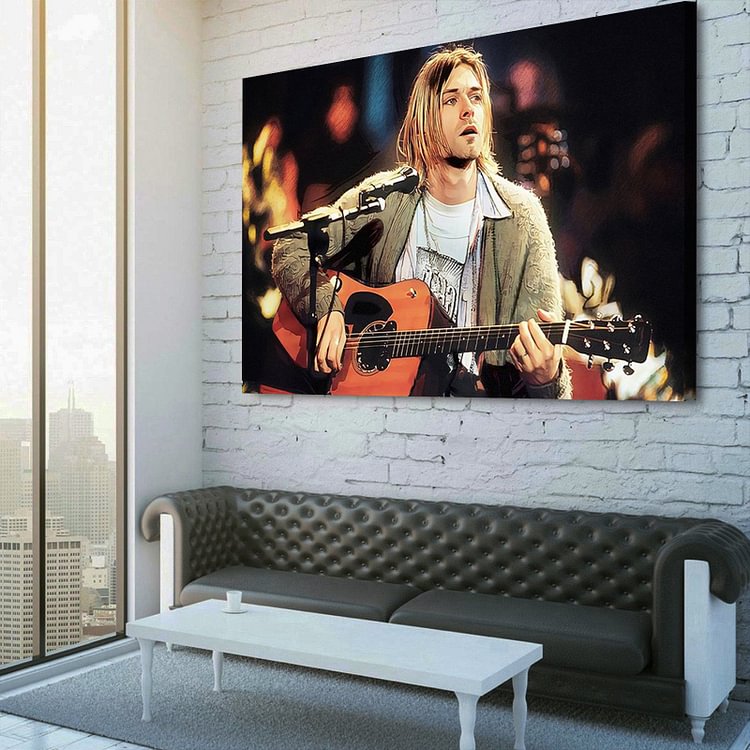 Nirvana Singer Kurt Cobain Canvas Wall Art