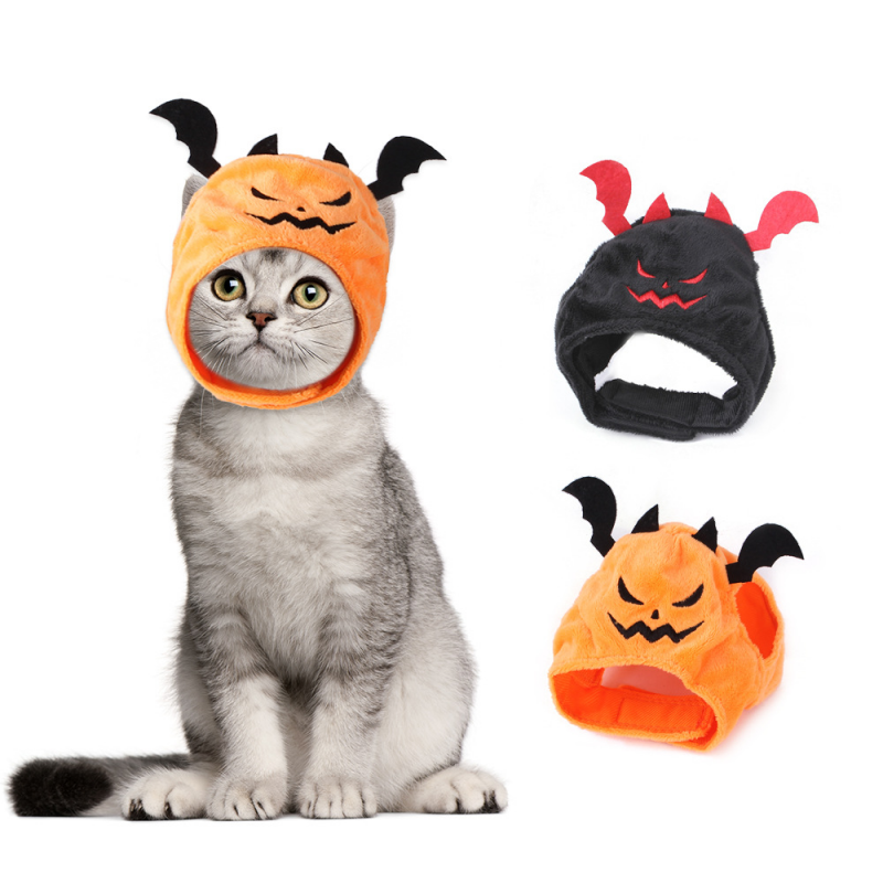 Dogs Cats Bat Hat Headgear Halloween Clothes Funny Cosplay Pet Costume-VESSFUL