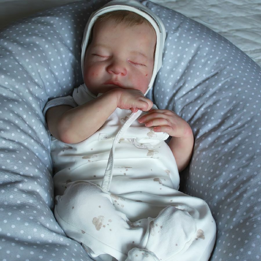 Newborn Reborn Doll Boy 12 inches Real Looking Sleeping Silicone Baby Doll Gifts Judah