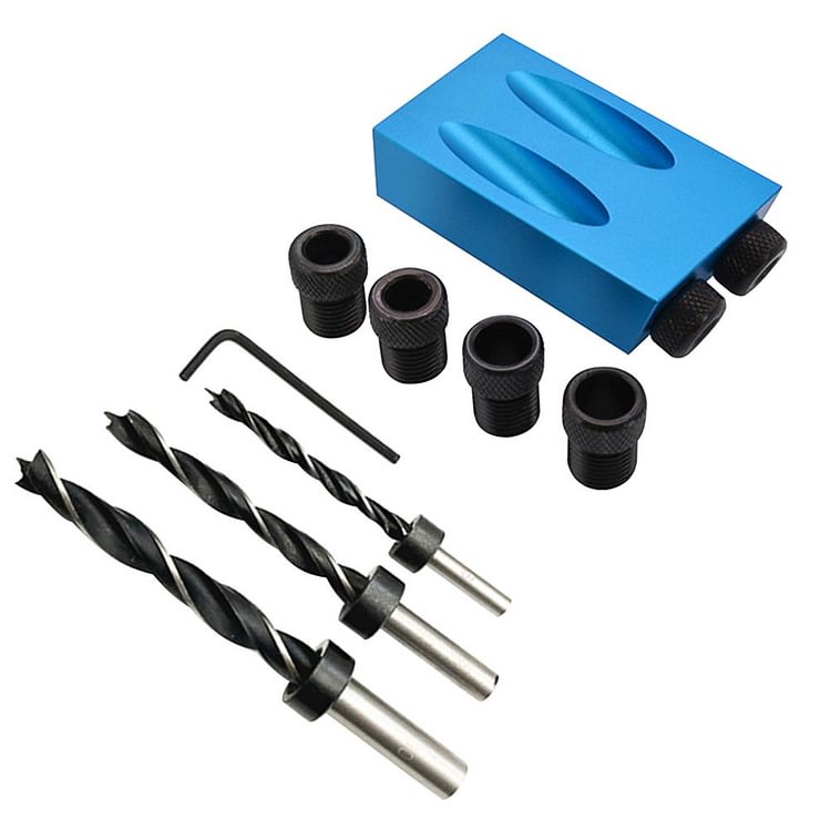 14pcs/set Oblique ?Hole Locator Drill Bits Jig Clamp Kit for Woodworking