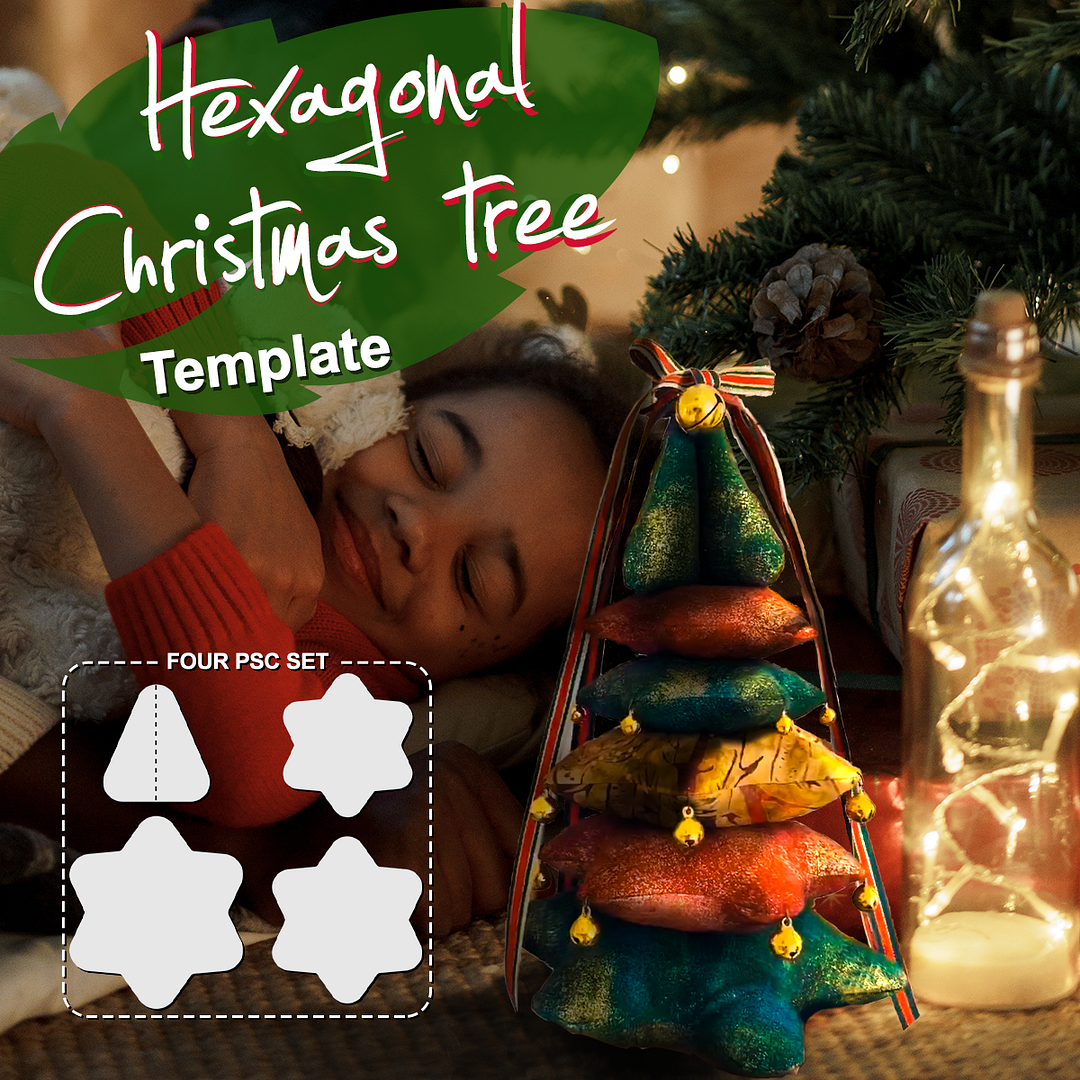 Christmas tree template（4PCS）Free Bell Delivery