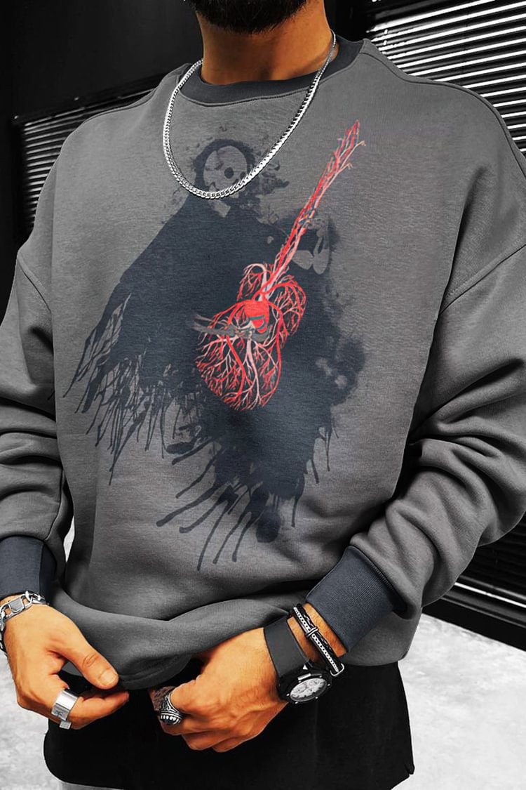 Tiboyz Grim Reaper Music Skeleton Sweatshirt