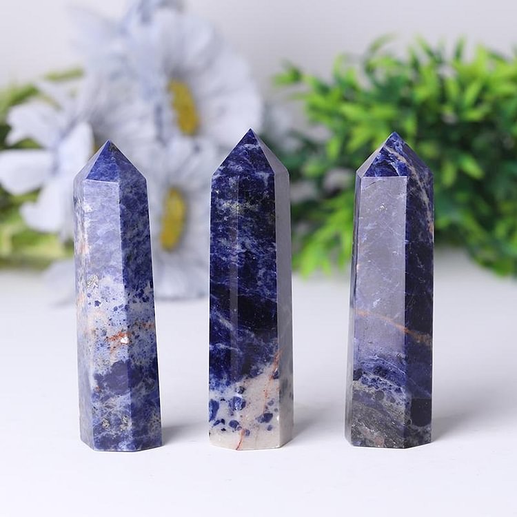 Natural Crystal Healing Stone Sodalite Towers Points Bulk Crystal wholesale suppliers