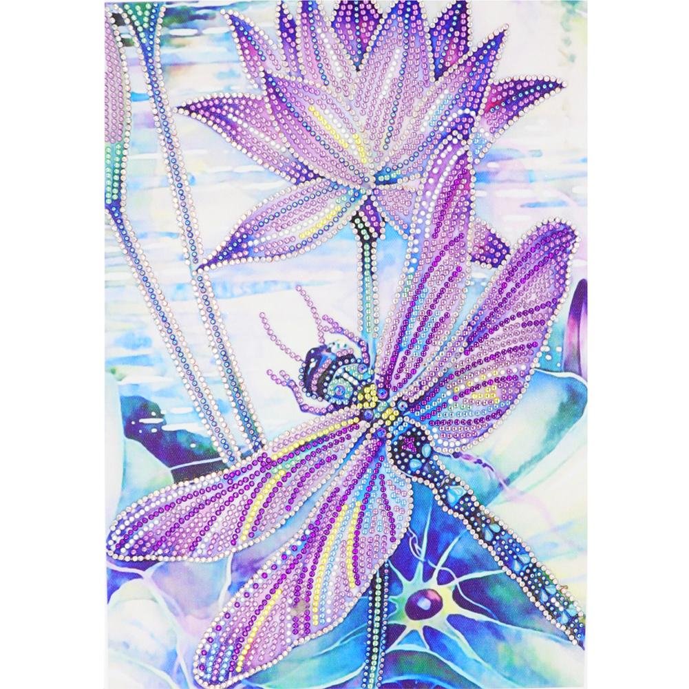 Full Round Diamond Painting Dragonfly Crystal Rhinestone (40*30cm)