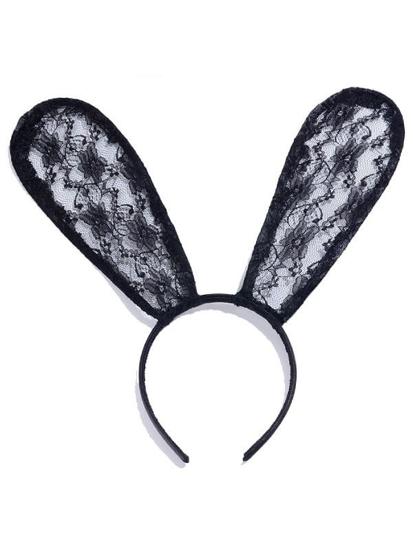 Headdress Lace Rabbit Ear Hair Hoop-Icossi
