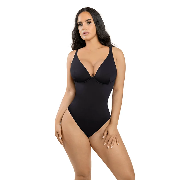 Wholesale One-Piece V-Neck Bodysuit Breathable Moisture-Wicking