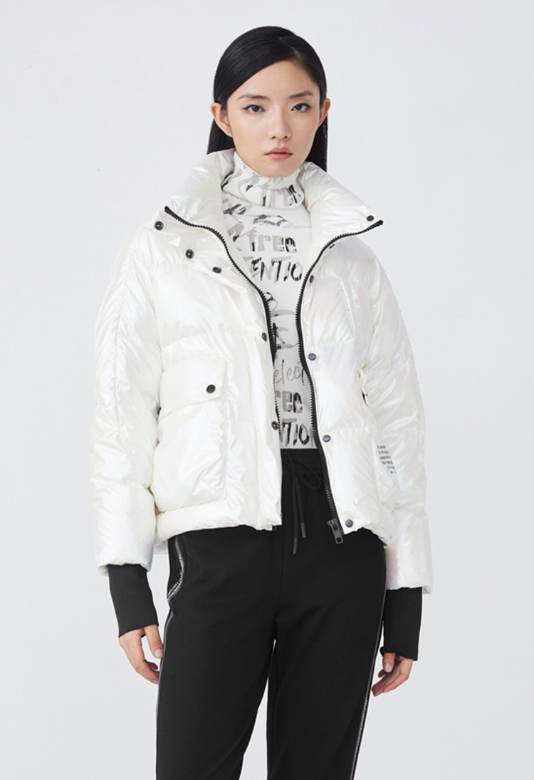 ladies white down jacket