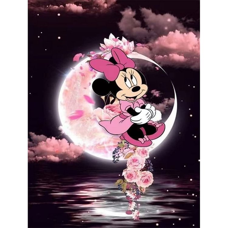Disney Moon Minnie - Round Drill Diamond Painting - 30*40CM