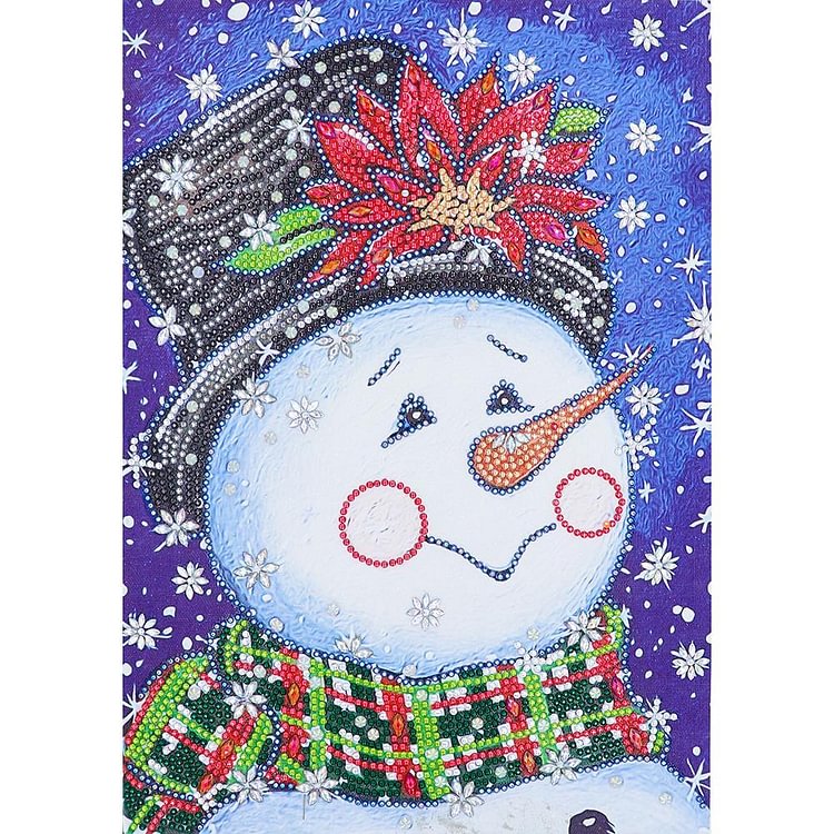 Snowman - Special Shaped Drill Diamond Painting - 40x30cm(Canvas)