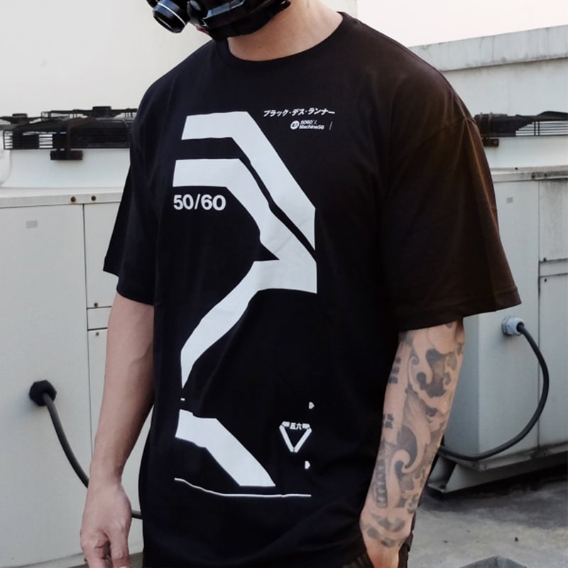 Industrial Graffiti Casual T-Shirt, / Techwear Club / Techwear