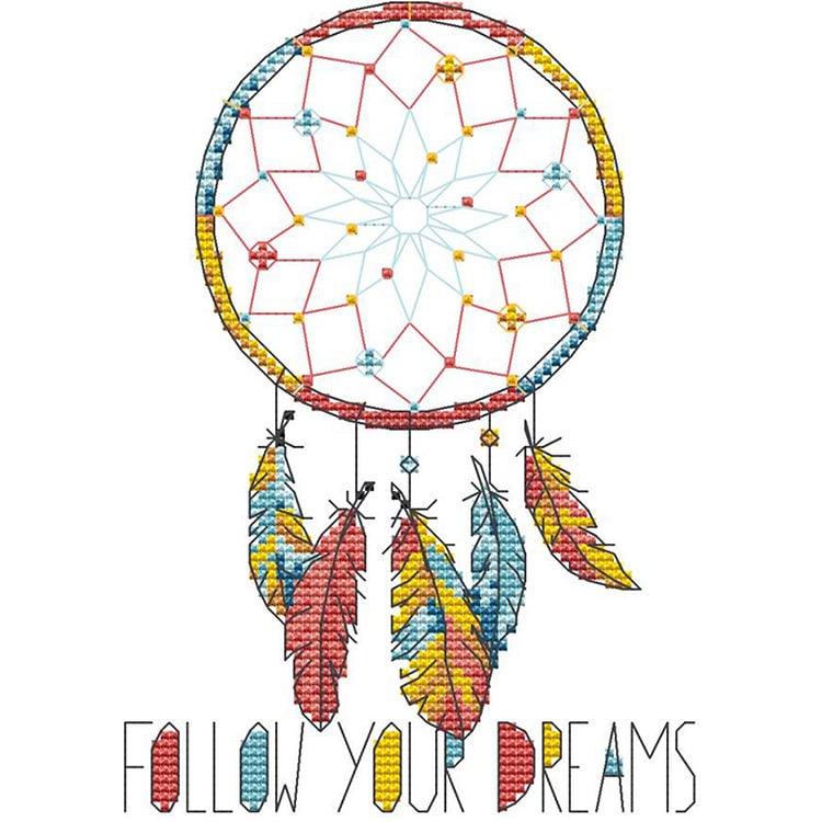(Counted/Stamped)Dreamcatcher - Cross Stitch  22*17CM