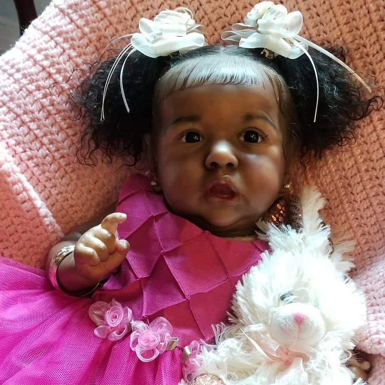  20'' Paul Truly Lovely Black African American Reborn Toddlers Baby Doll Girl - Reborndollsshop.com®-Reborndollsshop®