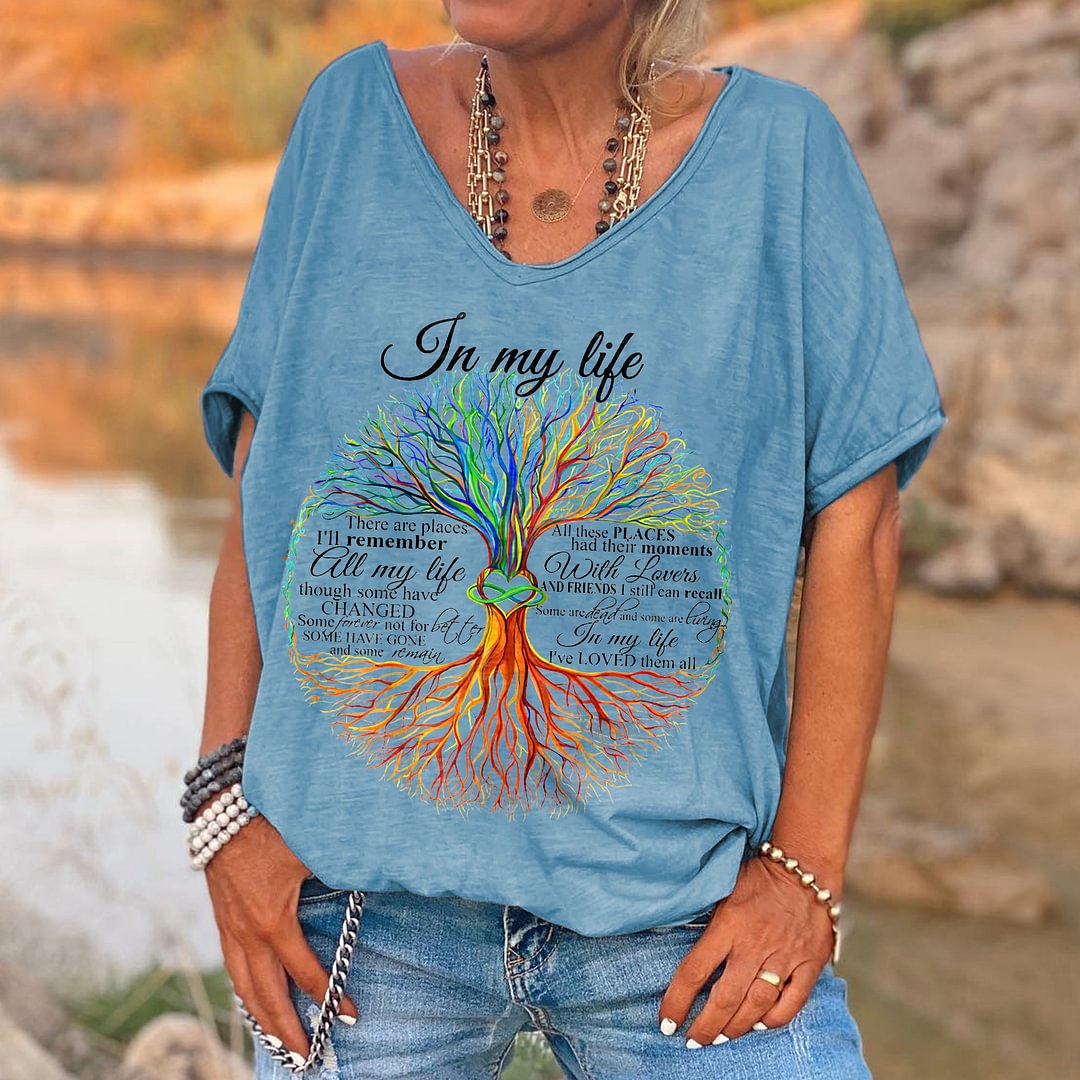 Tree Of Peace Love Printed Hippie T-shirt