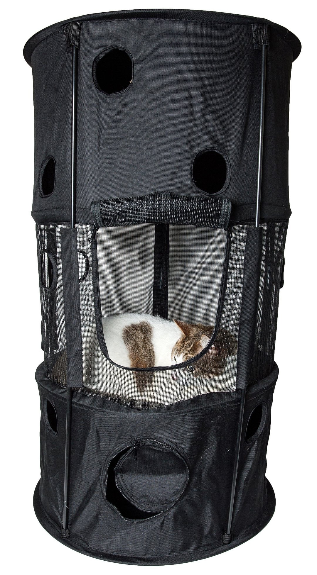 Pet Life ® 'Climber-Tree' Play-Active Travel Collapsible Lightweight Kitty Cat Tree House Lounger