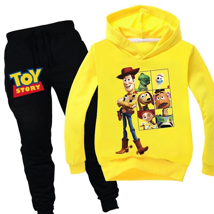 Mayoulove Toys Story 4 Sheriff Woody Print Girls Boys Cotton Hoodie N Sweatpants-Mayoulove