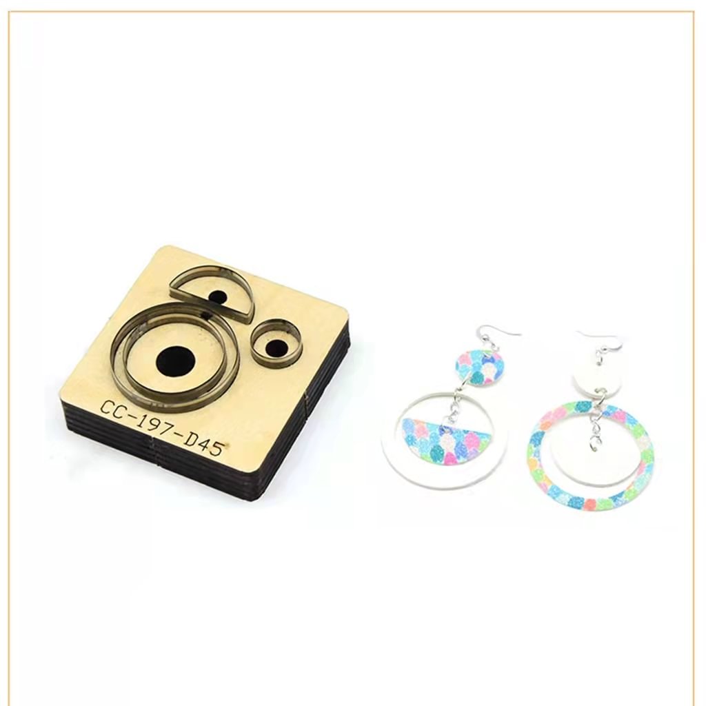 Round Patchwork Earrings Cutting Die