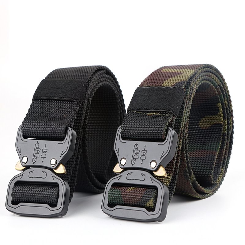 Functional Tactical Belt Trend Black Buckle Outdoor Wild Camouflage Pants Belt Men's Training Belt / Techwear Club / Techwear