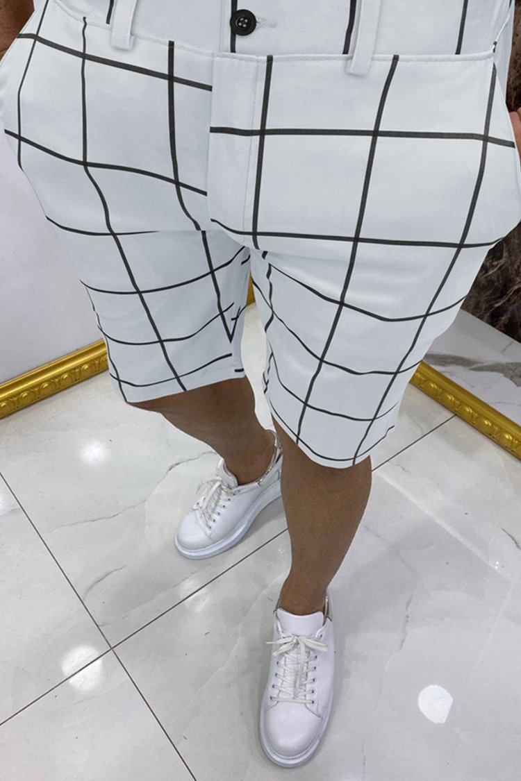 Tiboyz Men's Fashion Multicolor Fine Check Casual Shorts