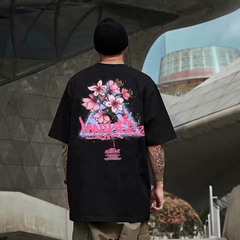 Japanese "Sakura" Print T-shirt / Techwear Club / Techwear
